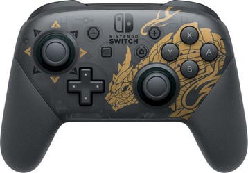 Nintendo Switch Pro Controller - Monster Hunter Rise Editie, Ophalen of Verzenden, Zo goed als nieuw