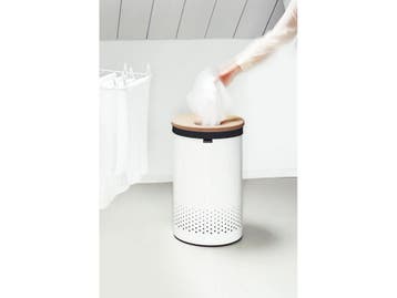 Brabantia Wasmand - 60 l - Quick-Drop opening - White /, Verzenden, Zo goed als nieuw