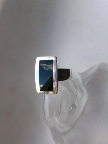 Zilver, Onyx - Ring - Art Deco-stijl, Antiek en Kunst