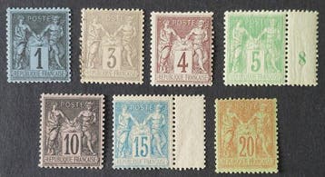 Frankrijk - Sage, selectie van 7 nieuwe postzegels** - Yvert, Gestempeld
