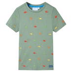 vidaXL Kindershirt met korte mouwen 128 kakikleurig, Verzenden, Nieuw