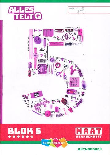 Alles Telt Q Antwoorden Werkschrift Maat blok 5 groep 5, Boeken, Verzenden, Nieuw