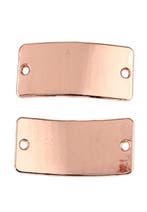 2 x metalen naamlabel tussenzetsels rechthoek 30x15mm ros..., Ophalen of Verzenden, Nieuw, Tussenstuk of Tussenkraal