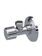 Verchroomde hoekstopkraan dubbele wastafel, Doe-het-zelf en Verbouw, Verzenden, Nieuw, Kraan