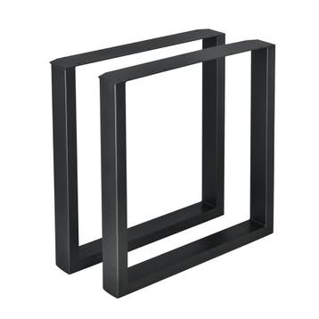 Stalen onderstel set van 2 U tafelpoot 70x72 cm zwart [en.ca, Huis en Inrichting, Tafelonderdelen, Verzenden, Nieuw