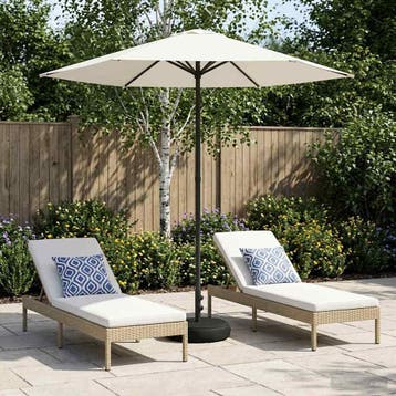 vidaXL Tuinparasol met Basis 230 x 230 cm Polyester, Verzenden, Nieuw, 2 tot 3 meter
