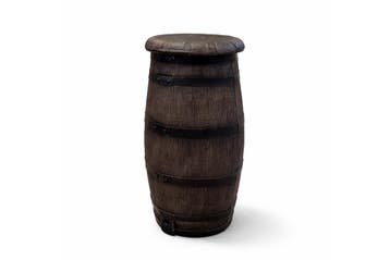 Kunststof barrel barkruk – | Houtlook &amp; onderhoudsvrij, Ophalen of Verzenden, Nieuw, Kunststof