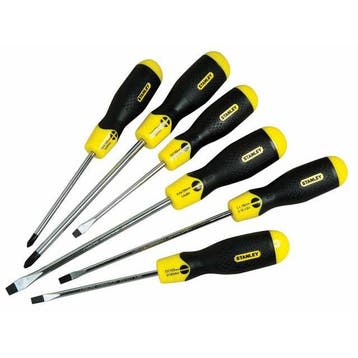 Schroevendraaierset 6-delig cushiongrip Stanley | 0-65-007, Verzenden, Nieuw