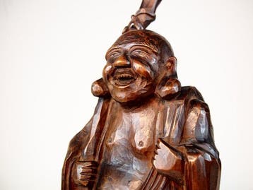 Hotei  Een van de Zeven Geluksgoden - Hout - Yokozawa