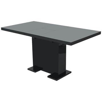 vidaXL Eettafel uitschuifbaar hoogglans zwart, Huis en Inrichting, Tafels | Eettafels, Verzenden, Nieuw