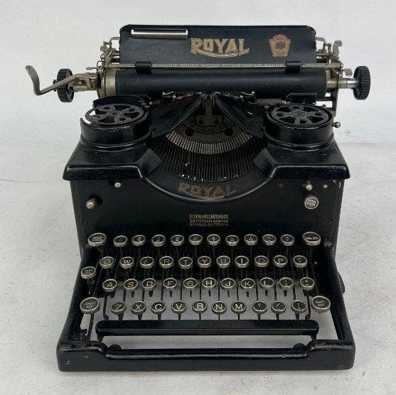 Royal 10 - single glass panel - Typemachine - 1920-1930, Antiek en Kunst, Kunst | Designobjecten