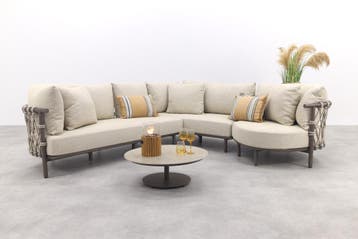 4 Seasons Ezra/Boaz modulaire loungeset (4-delig) -, Verzenden, Nieuw, Rvs, Loungeset