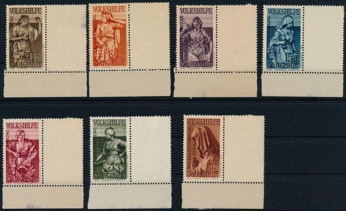 Saargebied 1934 - Volkshilfe - volksraadpleging 40 C- 5 Fr., Postzegels en Munten, Postzegels | Europa | Duitsland