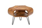 Retro salontafel ORGANIC LIVING 70cm Sheesham palissander, Ophalen of Verzenden, Nieuw