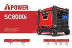 AiPower SC8000i aggregaat generator benzine, Nieuw, 5 tot 10 kVA, Benzine, Elektrisch startend