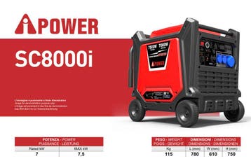 AiPower SC8000i aggregaat generator inverter benzine nieuw, Nieuw, 5 tot 10 kVA, Benzine, Elektrisch startend
