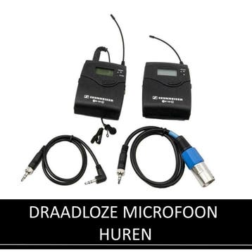 Draadloze microfoon set HUREN - Camera Huren Nederland, Muziek en Instrumenten, Microfoons, Ophalen, Nieuw, Studiomicrofoon, Draadloos