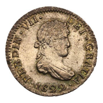 Spanje. Fernando VII. Medio Real 1822 Potosí PJ