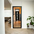 Stalen Binnendeur - 3 Vlaks - Moderne look - Met slot, Doe-het-zelf en Verbouw, Deuren en Horren, Minder dan 80 cm, Binnendeur