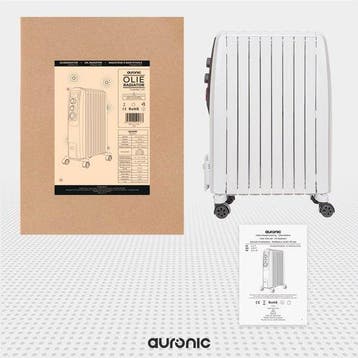 2dekans | Auronic Olieradiator met Thermostaat - Elektrische, Ophalen of Verzenden, Zo goed als nieuw