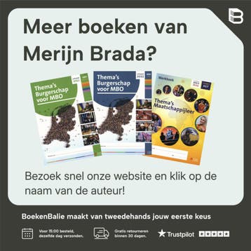 vmbo kgt 2023-2024 / Themas Maatschappijleer / werkboek, Boeken, Verzenden, Zo goed als nieuw, Merijn Brada