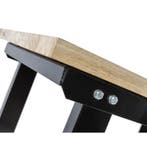 Werkbank 150 cm met hardhouten blad + opzetrand - zwart, Ophalen of Verzenden, Nieuw