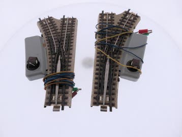 Schaal H0 Märklin 3600 MWS elektrische wissel set L+R #9200, Hobby en Vrije tijd, Modeltreinen | H0, Wisselstroom, Gebruikt, Rails