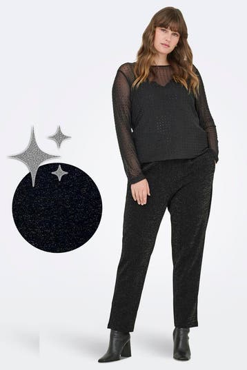 ONLY broek Poptrash Alya glitter Maat:, Kleding | Dames, Verzenden, Nieuw, Overige kleuren