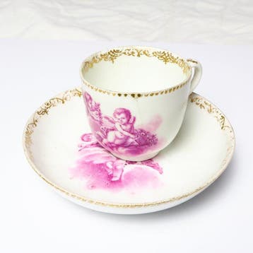 Sevres - Kop en schotel (2) - Porselein - 1750