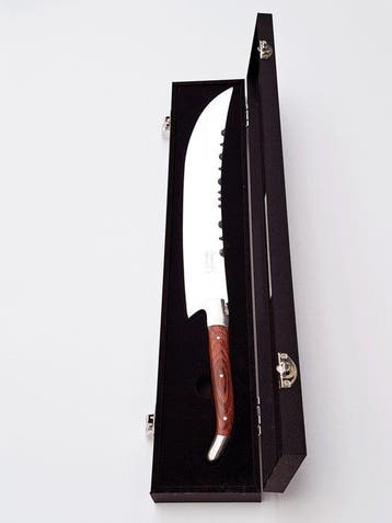 Laguiole Champagne Saber - Rose Wood - sabre sable sabel, Antiek en Kunst