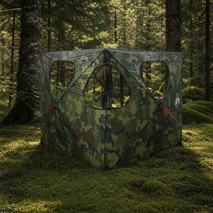 vidaXL Jacht Tent 145 x 145 x 150 cm Camouflage Polyester en, Caravans en Kamperen, Tenten, Nieuw, tot en met 2, Verzenden