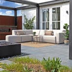 *WOONWINKEL* Grote Hoekbank Voor Buiten Met Ronde Hocker Lin, Tuin en Terras, Tuinsets en Loungesets, Verzenden, Nieuw