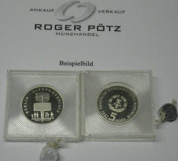 Ddr 5 Mark 1987 Alexanderplatz Berlin Pp originalverplomb..., Postzegels en Munten, Verzenden