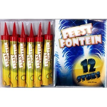 Vuurwerk Feestfontein met Voetje Zilver 35sec. 12st., Verzenden, Nieuw