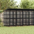 vidaXL Hondenkennel met dak 12,9 m² staal, Dieren en Toebehoren, Verzenden, Nieuw