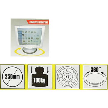 Benson Draaiplateau voor tv en speaker - zwart - Ø 25 cm..., Ophalen of Verzenden, Nieuw