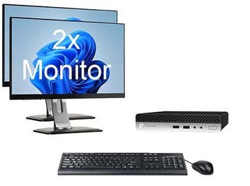 HP ProDesk 400 G5 Mini i5 9e Gen incl. 2 Monitoren + Windows, Ophalen of Verzenden, Nieuw