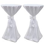 vidaXL Statafelhoes met strik 70cm Wit (2 stuks), Verzenden, Nieuw