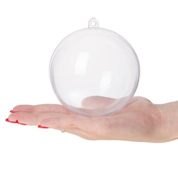 Hobby/DIY Kerstbal | 1 Stuk | 10 cm | Transparant, Ophalen of Verzenden