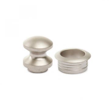 Mini Knop+Ring Pushlock Zilver Mat 2st., Ophalen of Verzenden, Nieuw