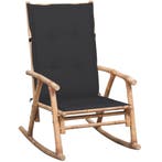 vidaXL Schommelstoel met kussen bamboe, Tuin en Terras, Tuinstoelen, Verzenden, Nieuw, Hout