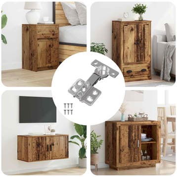 vidaXL Scharnier 257 st Nikkel 85 x 52,5 x 9,5 mm IJzer, Doe-het-zelf en Verbouw, Verzenden, Nieuw