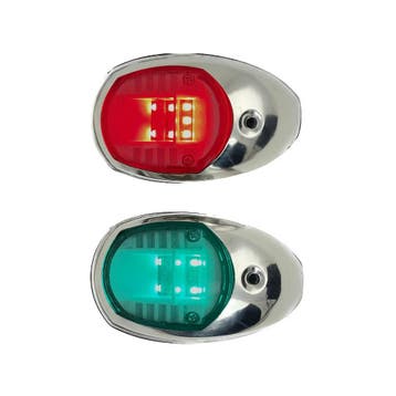 Bakboord en Stuurboord LED Navigatieverlichting set, RVS, Ophalen of Verzenden, Nieuw