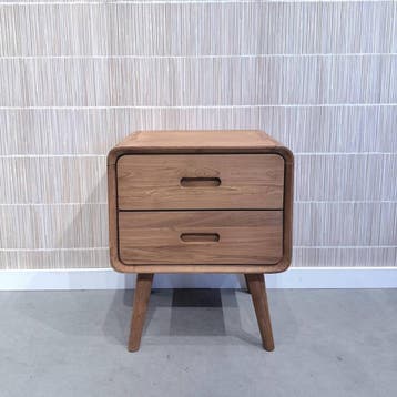 Retro nachtkast gerecycled teakhout -  1 lade, Huis en Inrichting, Ophalen of Verzenden, Nieuw