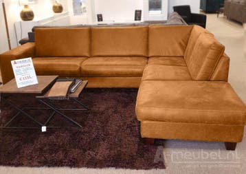 Hoekbank Maassluis - hoekbanken - Cognac, Nieuw, Stof