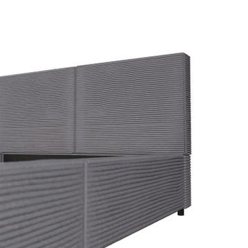 Gestoffeerd Bed Salerno - Corduroy - 140x200cm - Grijs, Verzenden, Nieuw