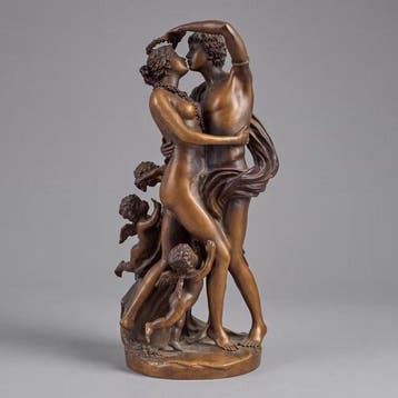 sculptuur, Zephyr en Flora omringd door spelende putti -, Antiek en Kunst