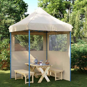 vidaXL Partytent 200 x 200 x 306 cm Beige Oxford Stof, Verzenden, Nieuw, Partytent