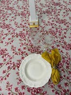 Groot tafelkleed van canapone met aquarelachtige