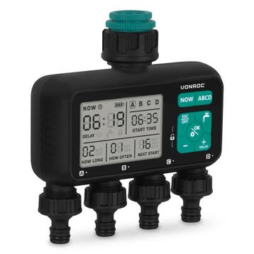 4-weg watertimer - 4 zones | Instelbare bewateringstijd en, Tuin en Terras, Verzenden, Nieuw
